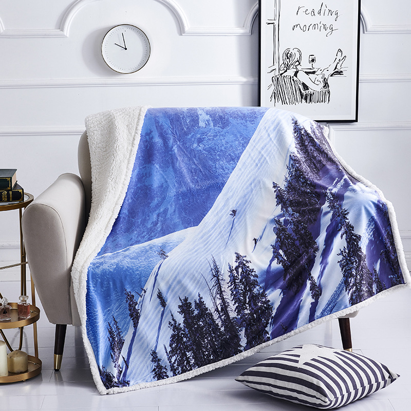 Custom Sherpa Throw Blanket Wholesale - Photo