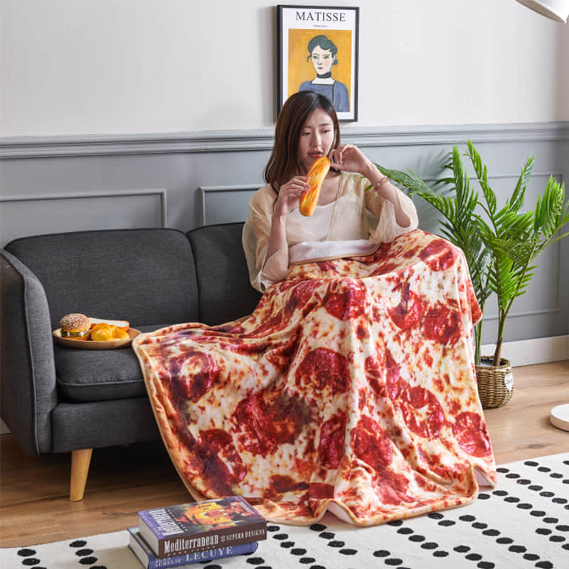 Fleece Pizza Blanket