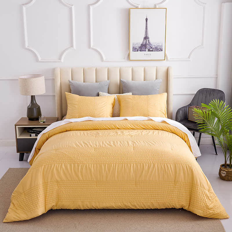 Wrinkle Microfiber Comforter Set