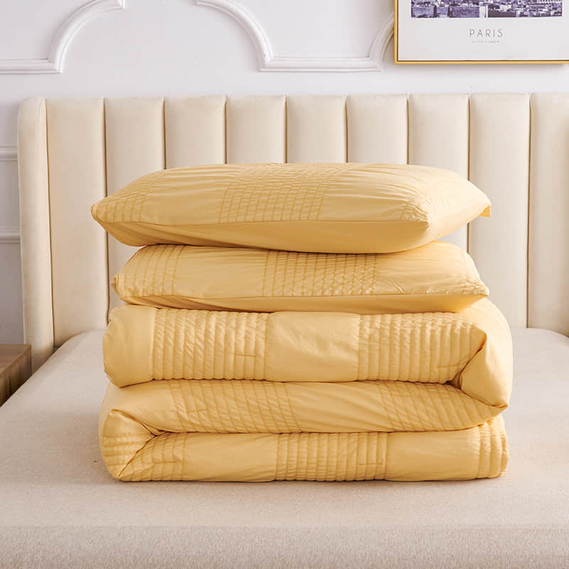 Wrinkle Microfiber Comforter Set