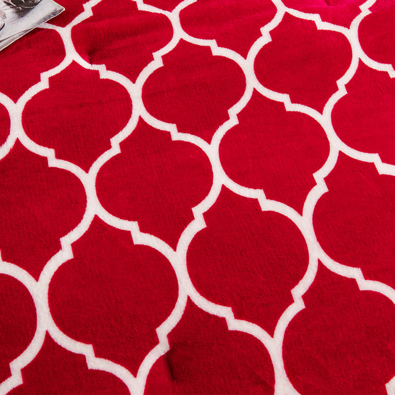 Flannel Print Comforter Set