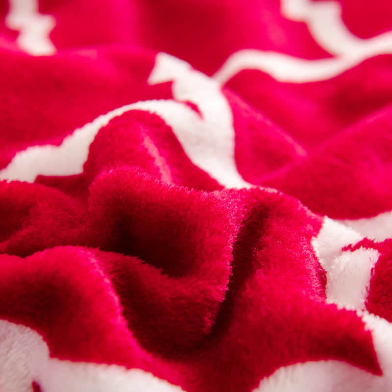 Flannel Print Comforter Set