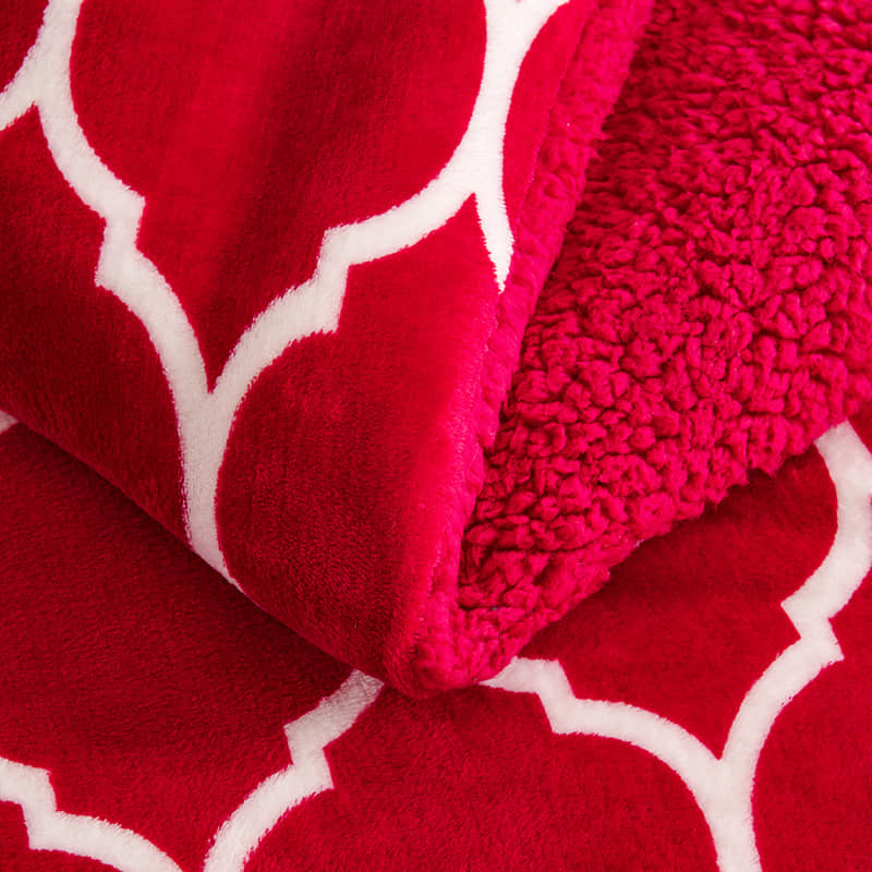 Flannel Print Comforter Set