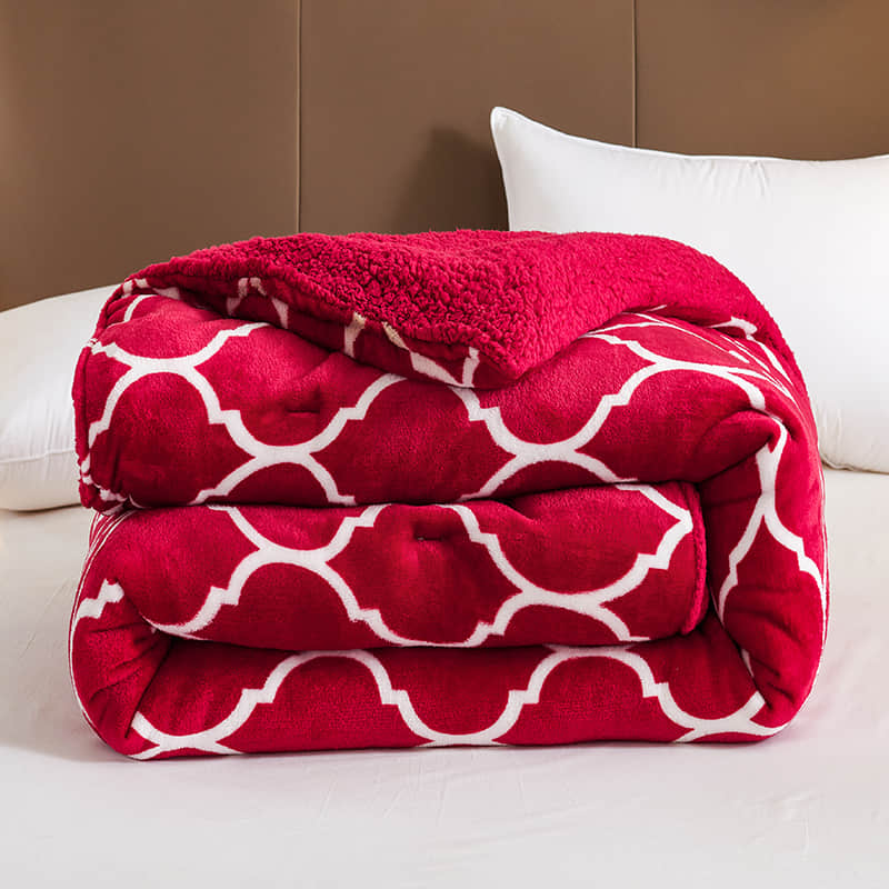 Flannel Print Comforter Set